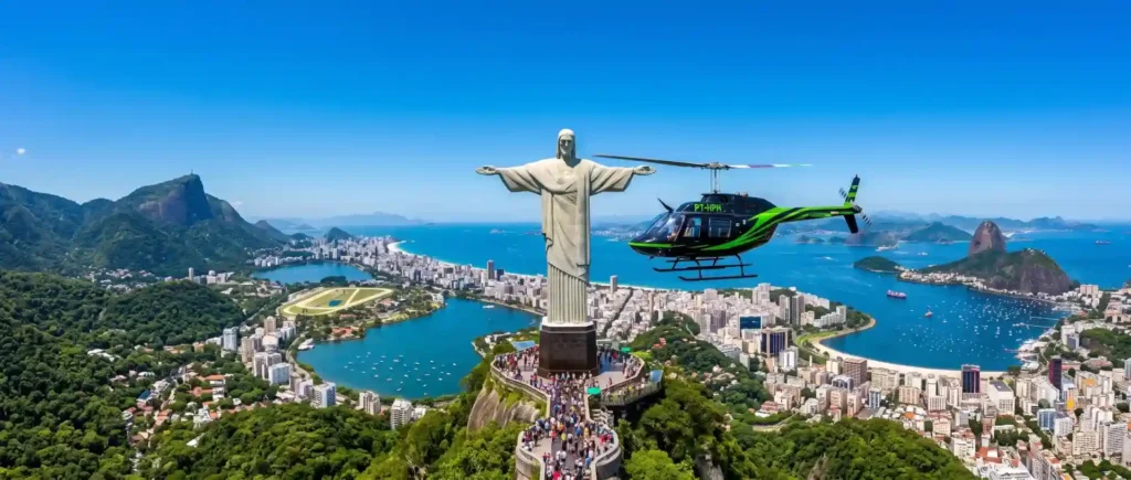 Ver o Cristo Redentor de helicóptero: roteiros que passam pelo monumento